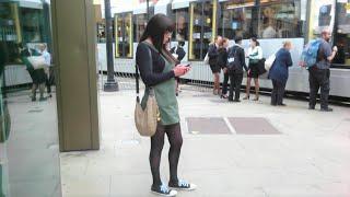 Just a Quick Text  Transvestite  Crossdresser in Public