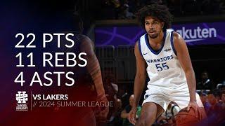 Ethan Thompson 22 pts 11 rebs 4 asts vs Lakers 2024 Summer League