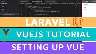 Laravel Vue js tutorial - setting up vue in laravel