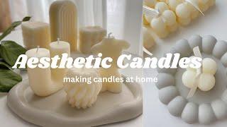 Candle Making DIY bubble Candle  Make aesthetic candles with me 큐브캔들 만들기