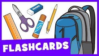 Learn School Supplies  Talking Flashcards