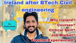 Ireland after Civil Engineering  Why Ireland?  Courses  Critical Skill?  Job Market  Fresher? 