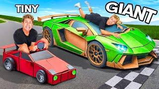 Building GIANT vs TINY Race Cars