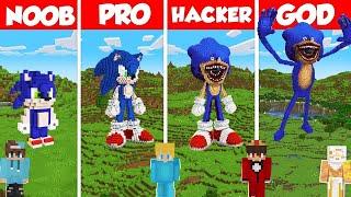  SHIN SONIC - NOOB vs PRO vs HACKER vs GOD - BAU CHALLENGE - MINECRAFT