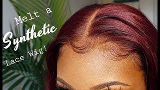 HOW TO MELT A SYNTHETIC LACEFRONT WIG FT. ITS A WIG DARA  PISCESFINEST