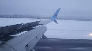 Landing into kittila Finland  Lapland 