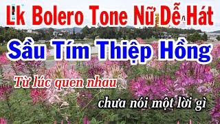 Karaoke Liên Khúc Bolero Tone Nữ Dễ Hát  Sầu Tím Thiệp Hồng  Chuyện Tình Không Dĩ Vãng