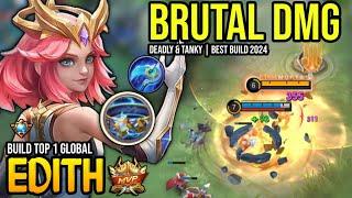 EDITH BEST BUILD 2024  BUILD TOP 1 GLOBAL EDITH GAMEPLAY  MOBILE LEGENDS