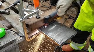 Stahlwerk Plasma Cutter CUT 60 in action with 12 mm steel plate