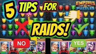 5 unknown tips for winning offensive Raids in Empires and Puzzles 2019