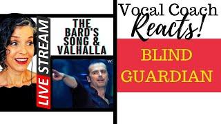 LIVE REACTION & FIRST LISTEN Blind Guardian THE BARDS SONG & VALHALLA Vocal Coach Reacts