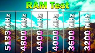5133MHz vs 4800MHz vs 4400MHz vs 4000MHz vs 3600MHz vs 3200MHz  RAM Tested DDR4 in PC Games