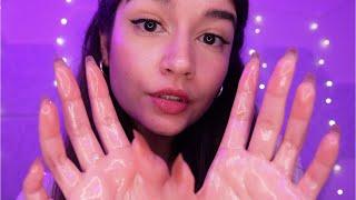 ASMR Face Touching & Massage Oil Sounds Layered Personal Attention