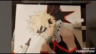 How to Draw Katsuki Bakugo from Boku No Hero Academia Easy Step-by-step tutorial