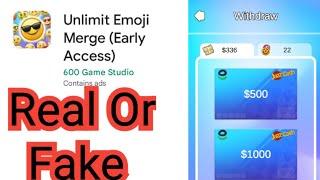 Unlimit Emoji merge app real or fake  Unlimit Emoji merge  Unlimit Emoji merge withdrawal proof