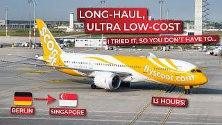 BRUTALLY HONEST  13 Hours in Basic Economy Class on SCOOTs Boeing 787-8 from BERLIN to SINGAPORE