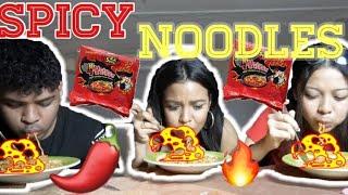 SPICY NOODLES CHALLENGE x2 I Édition spéciale Frères & Soeurs I Lockdown in Reunion Island