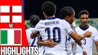 England vs Italy  All Goals & Highlights  U17 European Championship Quarter Final  300524