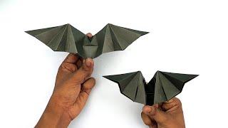 DIY Paper Bat That Fly Like A real Bat  Handmade Origami Bat  Moving Paper Toy Making Ideas