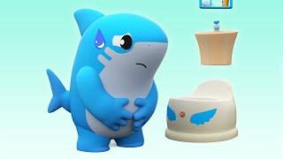 Yes Yes go Potty -  Baby Potty Training Song  Healthy Habits for Kids - Baby Shark Song for Kids