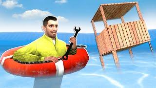 Building a Fort for TSUNAMI Survival - Garrys Mod Gameplay