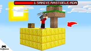 1 SANİYE FARKLI UÇAN ADA  - Minecraft