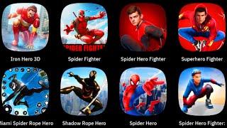 Iron Hero Spider Fighter Spider Hero Fighter Superhero Fighter Miami Spider Rope Shadow Rope