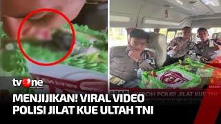 Viral Video Polisi Jilat Kue Untuk TNI  Kabar Siang tvOne