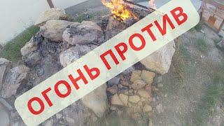 Разрушит ли огонь ОСБ камень газобетон ракушняк пенолпаст. Дровник попал в кадр