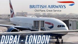 25 year old B777  Dubai - London  British Airways Economy Class  Boeing 777-200ER  Trip Report