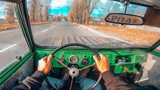 AMAZING USSR CAR for people with disabilities SMZ S-3D 1970 POV