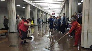 Metro in Moscow the consequences of the recent rain. Tik Tok #Shorts