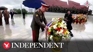 Russian defence minister Sergei Shoigu reaches North Korea to join armistice celebrations