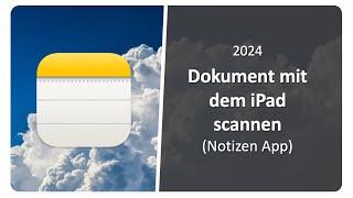Dokumente mit dem iPad scannen Notizen App