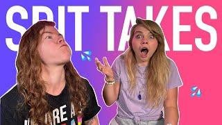 SPIT TAKE Challenge Pt. 3 - *Saucy Jokes Edition* - Hailee And Kendra