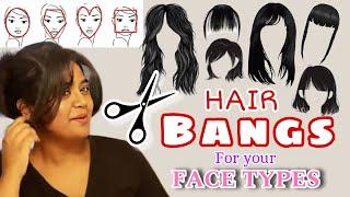 Which Hair *BANGS* suits my FACE SHAPE ?‍️ SimplyMyStyle Unni Hairstyle tips