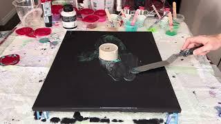 What the heck am I doing??? Pearl paint galaxy blow out-painting blind…again
