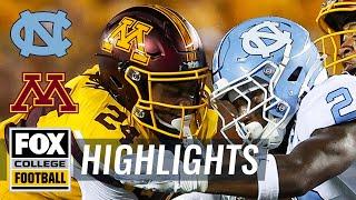 North Carolina Tar Heels vs. Minnesota Golden Gophers Highlights  FOX College Football