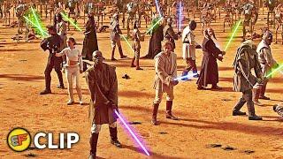 Jedi vs Droid Army - Battle of Geonosis Part 2  Star Wars Attack of the Clones 2002 Movie Clip