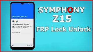 Symphony z15 frp bypass Symphony z15 Google account bypass 100% working