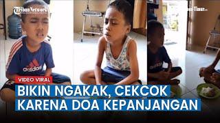 Bikin Ngakak Viral Video 2 Bocah Cekcok karena Doa Makan Kepanjangan