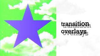 editing transition overlays green & blue screen