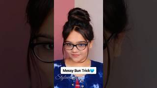 Messy Bun Hairstyle #shorts #bun #hairstyle #ytshorts #viral #viralvideo #shortvideo #hairtutorial