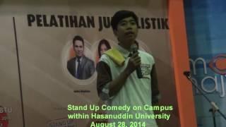 Video STAND UP COMEDY on within hasanuddin university mantap