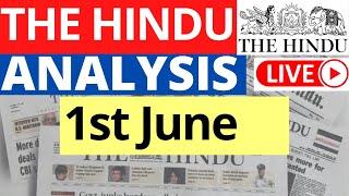 1st June 2023  The Hindu Newspaper Analysis  Live Current Affairs for UPSC IAS by Sahil Saini