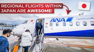 Even 1h domestic flights in Japan are exciting  ALL NIPPON AIRWAYS Dash 8 Q400 Fukuoka to Osaka