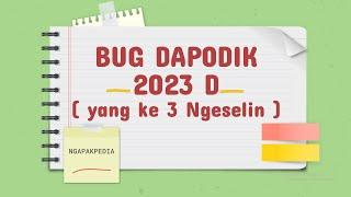 KUMPULAN EROR DAPODIK 2023D BESERTA SOLUSINYA  YANG KETIGA BIKIN DILEMA OPS