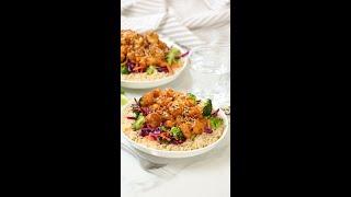 Spicy Peanut Chicken Meal Prep Lunch Bowl #shorts