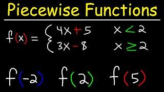 Evaluating Piecewise Functions  PreCalculus
