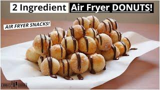 2 Ingredient AIR FRYER DONUTS  Quick & Easy Air Fryer Donuts Recipe